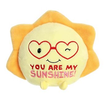 Aurora Small Yellow Witty Stuffed Animal 9" You Are My Sunshine Sun JUST SAYIN'