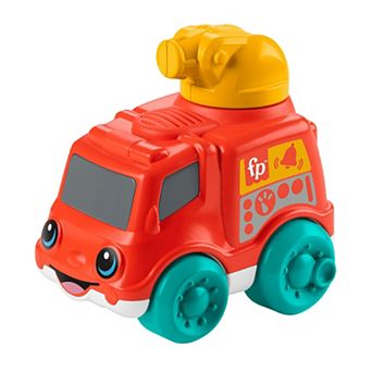 Fisher-Price Chime & Ride Fire Truck Push-Along Toy Vehicle with Fine Motor Activities