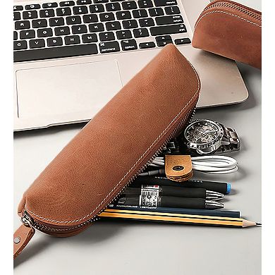 The Pallavi Leather Pencil Case and Makeup Bag