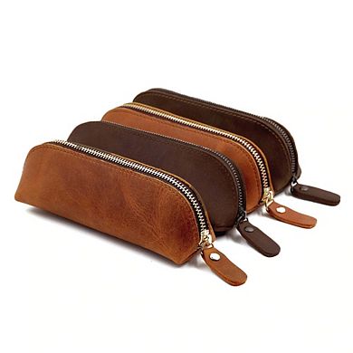 The Pallavi Leather Pencil Case and Makeup Bag