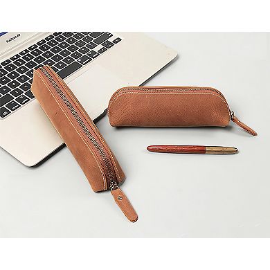 The Pallavi Leather Pencil Case and Makeup Bag