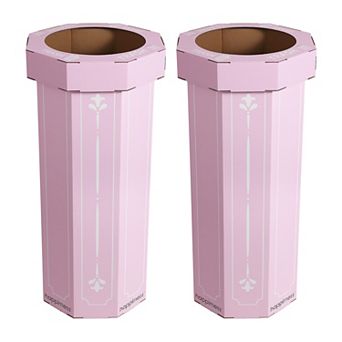Fleur 25-Gallon Classic Disposable Corrugated Cardboard Event Trash Can and Recycling Bin (Set of 2)