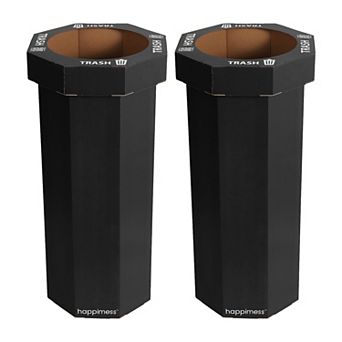 Fleur 25-Gallon Classic Disposable Corrugated Cardboard Event Trash Can and Recycling Bin (Set of 2)