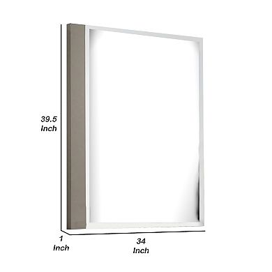 Suni Dresser Mirror, Sleek Wood, Frameless Design