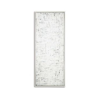 Axon Wall Art Decor, Distressed Gray Framed Painting Canvas, 24 x 60