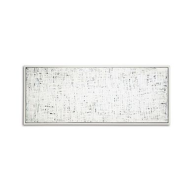 Axon Wall Art Decor, Distressed Gray Framed Painting Canvas, 24 x 60