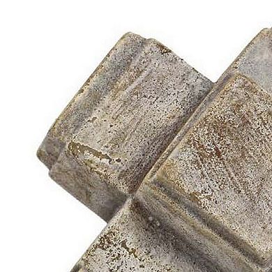 Tabletop Decor, Farmhouse Rustic Accent, Crossed White Ceramic 10 Inch