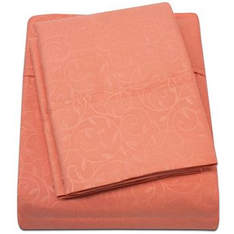 Vine Print 90GSM Brushed Microfiber Soft Wrinkle Free Sheet Set