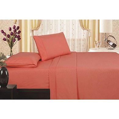 Vine Print 90GSM Brushed Microfiber Soft Wrinkle Free Sheet Set