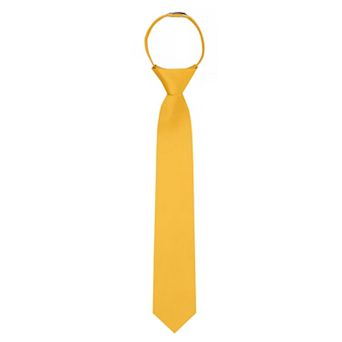 Kid's 14 inch Solid Zipper Tie
