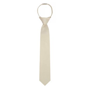 Kid's 14 inch Solid Zipper Tie
