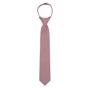 Kid's 14 inch Solid Zipper Tie