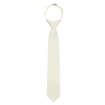 Kid's 14 inch Solid Zipper Tie