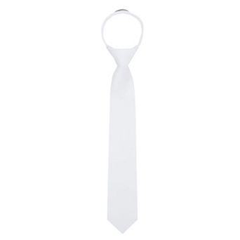 Kid's 14 inch Solid Zipper Tie
