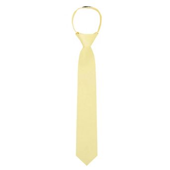 Kid's 14 inch Solid Zipper Tie