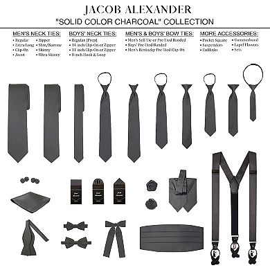 Kid's 14 inch Solid Clip-On Tie