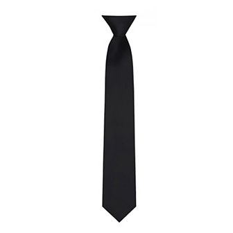 Kid's 14 inch Solid Clip-On Tie