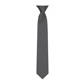 Kid's 14 inch Solid Clip-On Tie
