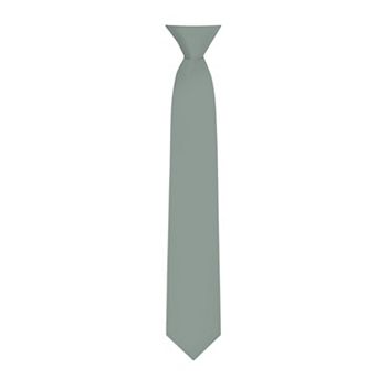 Kid's 14 inch Solid Clip-On Tie