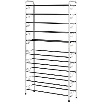 USTECH 10 tier Expandable Shoe Rack, Adjustable Stackable Metal Shoe Organizer for Closet