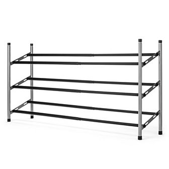 USTECH 3 tier Expandable Shoe Rack, Sturdy Metal Shoe Organizer for Closet, Entryway, or Bedroom