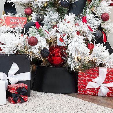 Metal Christmas Tree Collar (23-Inch Base, Black)