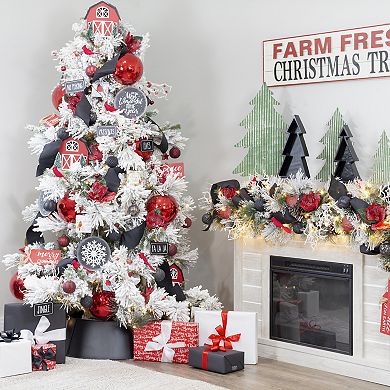 Metal Christmas Tree Collar (23-Inch Base, Black)