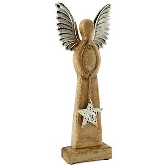 Wooden Angel Christmas Statue
