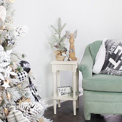 Wooden Angel Christmas Statue