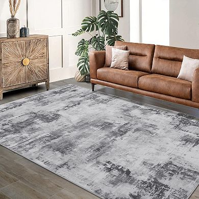 Area Rug Washable Non-Shedding Abstract Rug Soft Non-Slip Rug for Living Room Dining Room Indoor
