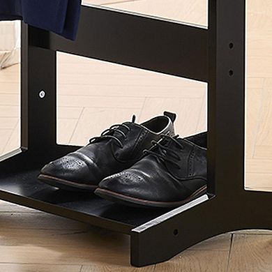 Kings Brand Furniture Mavy Valet Stand Modern Organizer for Suits, Coats and Accessories