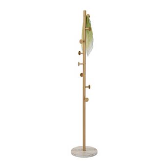 Kings Brand Furniture Freestanding Metal Hall Tree Coat Rack Stand with 8 Hooks