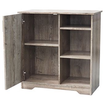 Kings Brand Furniture Verret Accent Storage Cabinet, Oak