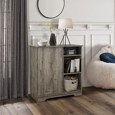 Kings Brand Furniture Verret Accent Storage Cabinet, Oak