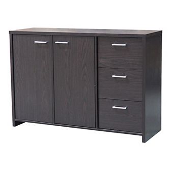 Kings Brand Furniture Lebeau Buffet Storage Cabinet, Oak Chocolate