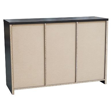 Kings Brand Furniture Lebeau Buffet Storage Cabinet, Oak Chocolate