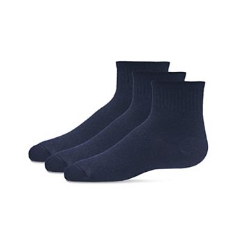 3-Pack Mid Cut Cotton Blend Kids Socks
