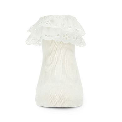 Dual Layer Eyelet Lace Anklet Sock