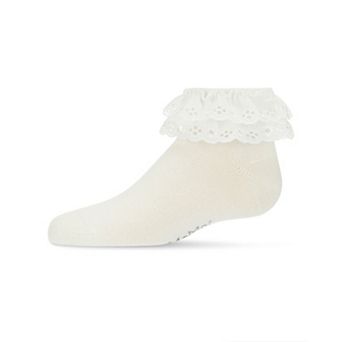 Dual Layer Eyelet Lace Anklet Sock