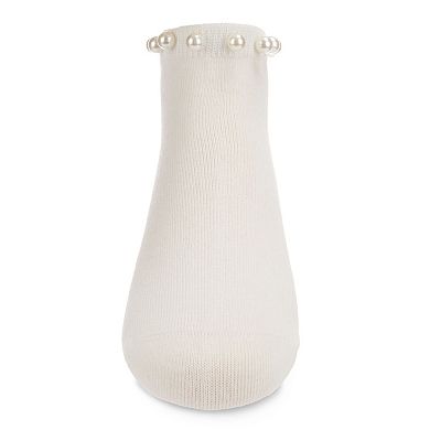Pretty in Pearls Cotton Blend Anklet Socks