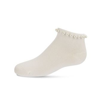 Pretty in Pearls Cotton Blend Anklet Socks