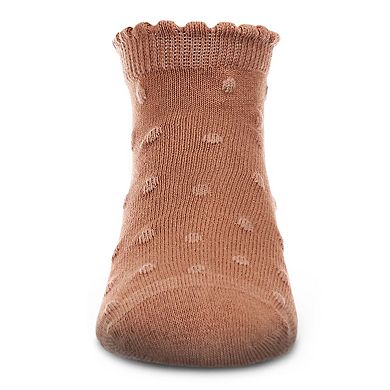 Cotton Blend Swiss Dot Anklet Socks