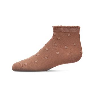 Cotton Blend Swiss Dot Anklet Socks