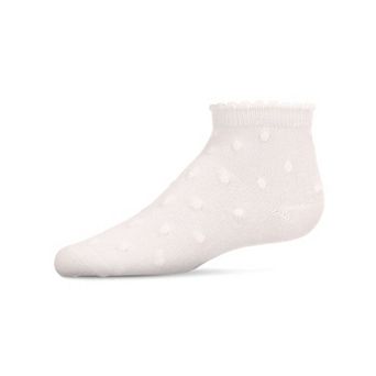 Cotton Blend Swiss Dot Anklet Socks
