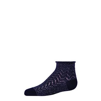Fuzzy Shimmer Cotton Blend Anklet Socks