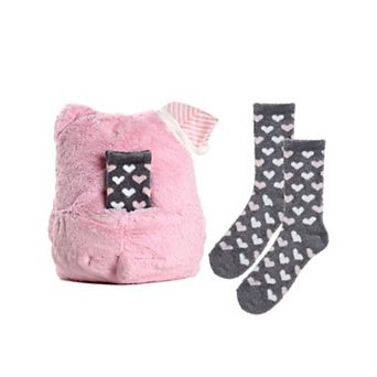 Cozy Buddies Stuffed Owl with Matching Heart Sock