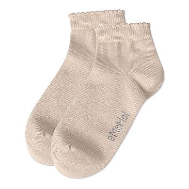 Ditsy Floral Scalloped Cuff Anklet Sock