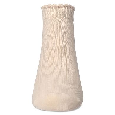 Ditsy Floral Scalloped Cuff Anklet Sock