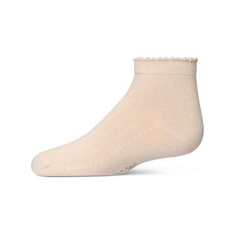 Ditsy Floral Scalloped Cuff Anklet Sock