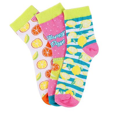 Lemon Squeezy Mid Cut Socks 3-Pack